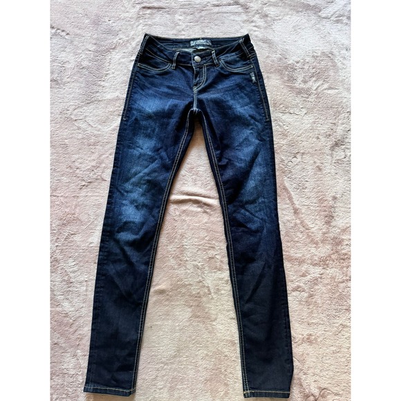 Silver Jeans Suki Women's Jegging Low Rise Dark Wash Blue Denim Sz‎ 26 - Picture 1 of 12